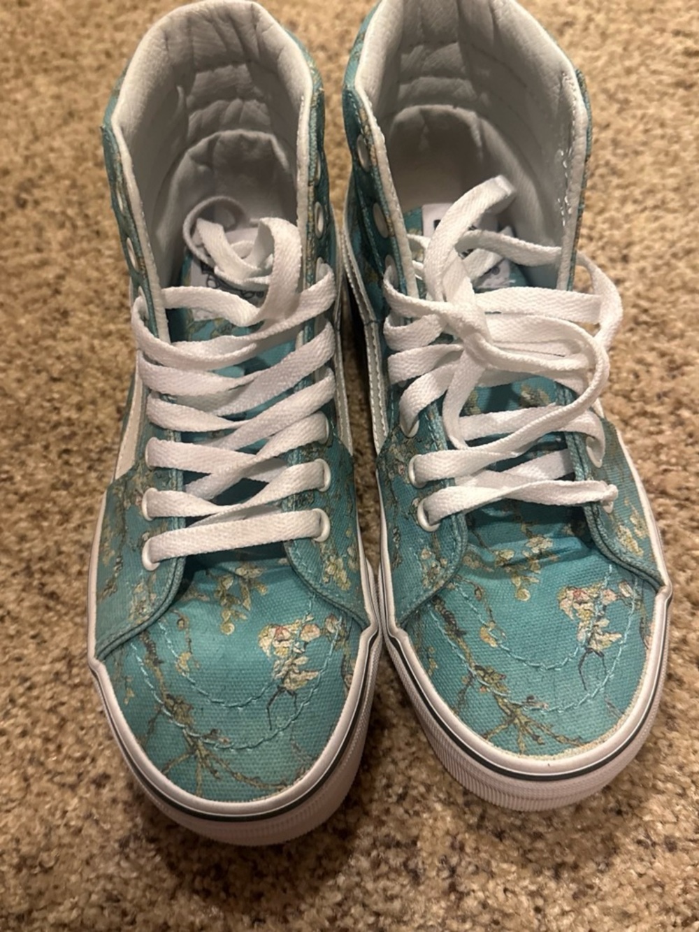 Women’s Van Gogh Floral High-Top Sneakers - Brand Unspecified